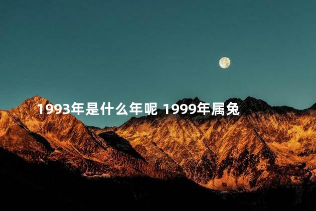 1993年是什么年呢 1999年属兔是什么命